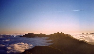 the sky above the clouds