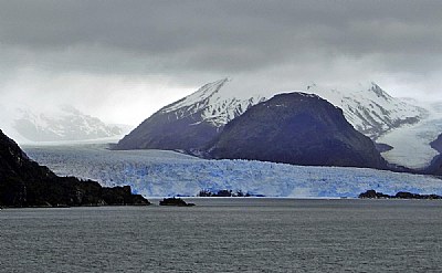 Sea, Clouds  & Glacier