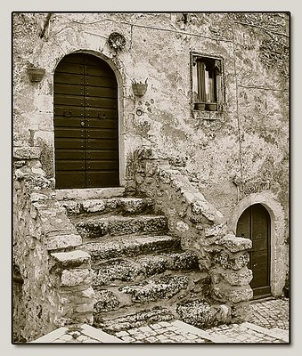 Door and stairs