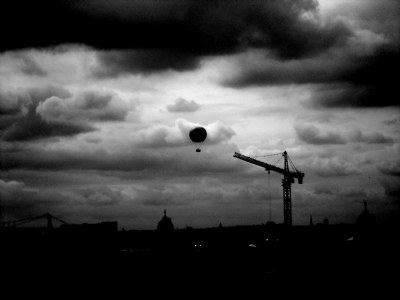 balloon at dusk