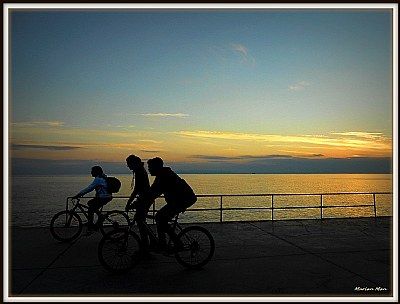 sunset bikers...