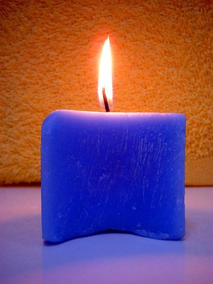 Just a blue candle