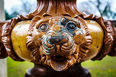 Lion Head Sculpture