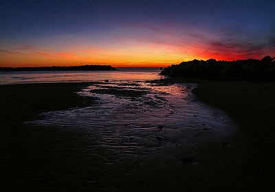 Sunset at low tide