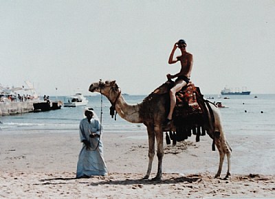 Camel ride in Aqaba.