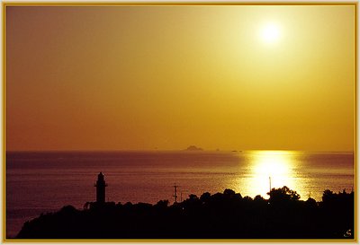 Lighthouse in the sunlight