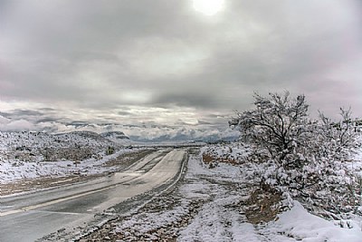 When it snows in Calico Basin