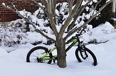 Bicycle in Snow