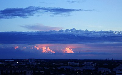 Blue & Lighted Clouds