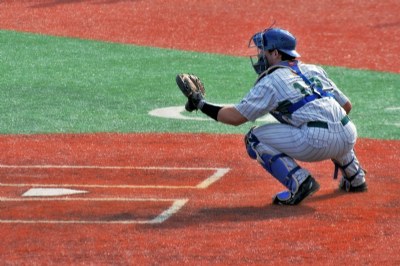 Behind the plate