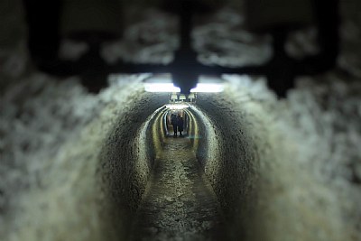 Salt mine entrance tunnel