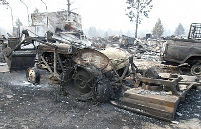 Tractor Burnt