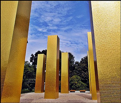 The sky over the 9 columns