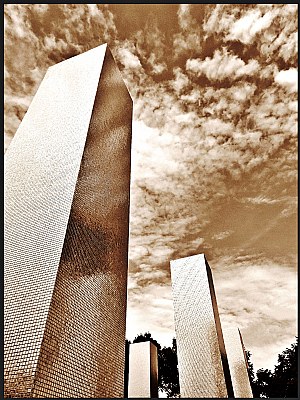 The sky over nine columns