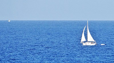 Sailboat on Blue