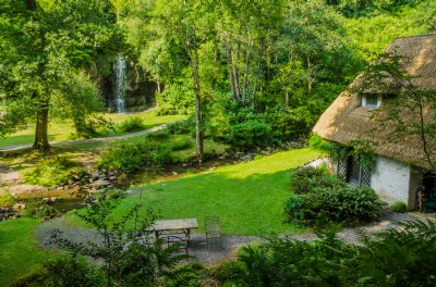 Thatched Cottage & Waterfall