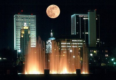 Moon over Fort Wayne