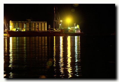 A dock by night
