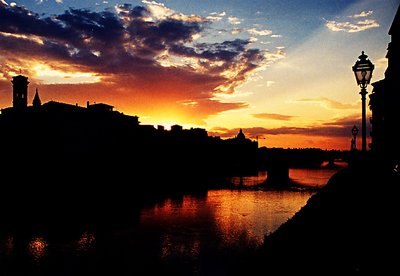 Tramonto sull'Arno