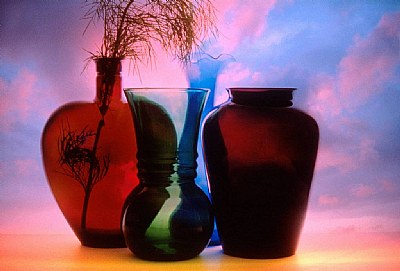 Vases at Sunset