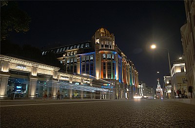 Night. Vozdvijenka str. 9. Moscow. Russia.