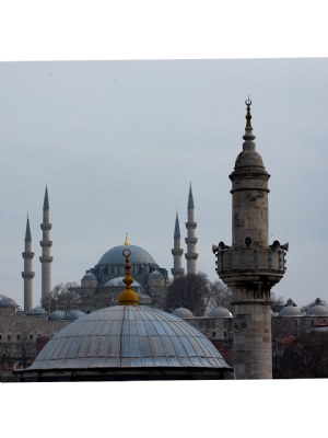 Süleymaniye mosque behind another
