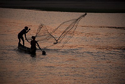 the fishermen, at tel river
