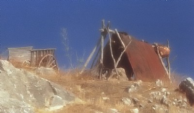  cart and metal shelter..for winter use only!