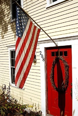 Flag & Red Door