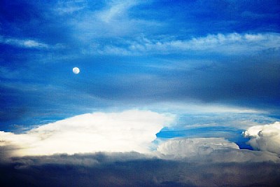 Moon, Clouds & Blue