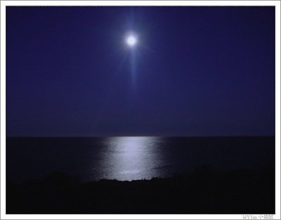 Moon and sea