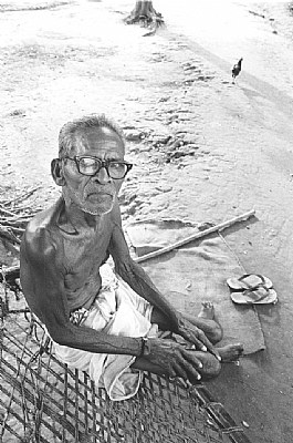 elderly man at village