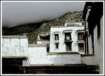 Monk on Roof  Potola Palace, Iihasa, Tibet