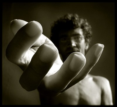 Selfportrait with hand