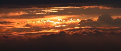 Very beautiful cloud formations during sunset