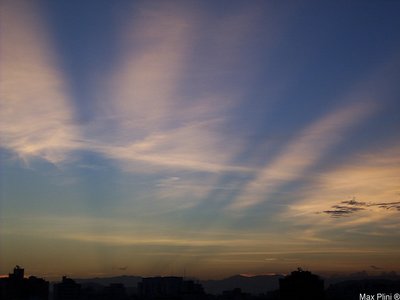 Raios do Por do Sol em Santos/SP