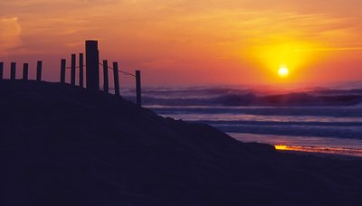 Sunrise Silhouette in Chincoteague Island.