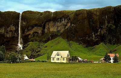 The small farm and the waterfall.