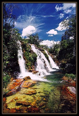 Silvered waterfalls