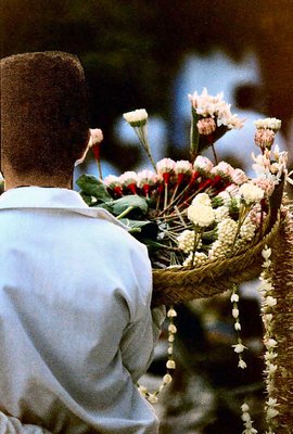 a basket of flowers