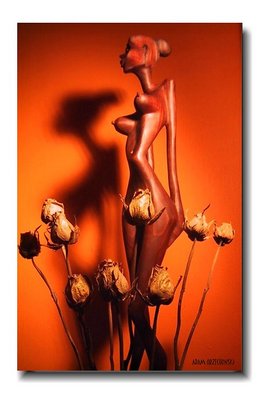 WOMEN WITH DRY ROSES...