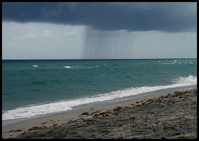 Rain at the beach