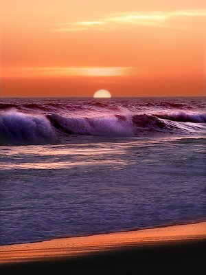 sunset, rodeo beach