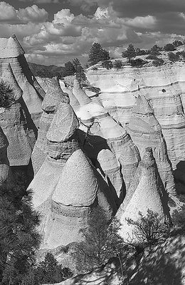 Tent Rocks in B&W