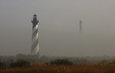 Cape Hatteras Light in Fog