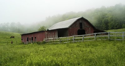 Barn In The Mist