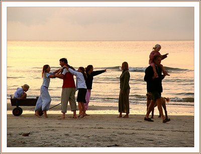 Evening fun at the beach