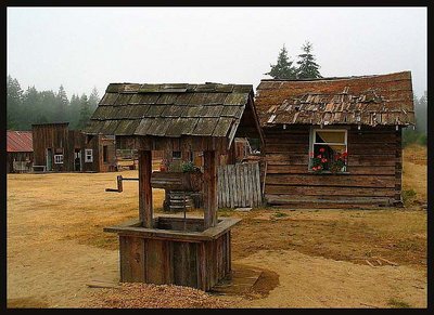 Cabin with well.