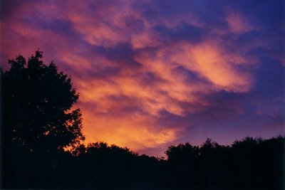 Colorful sunset and clouds