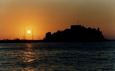 sunset in kusadasi